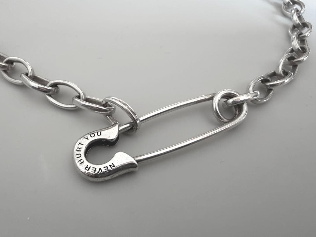 エムズコレクション 安全ピン シルバー 925 ネックレス　50cm