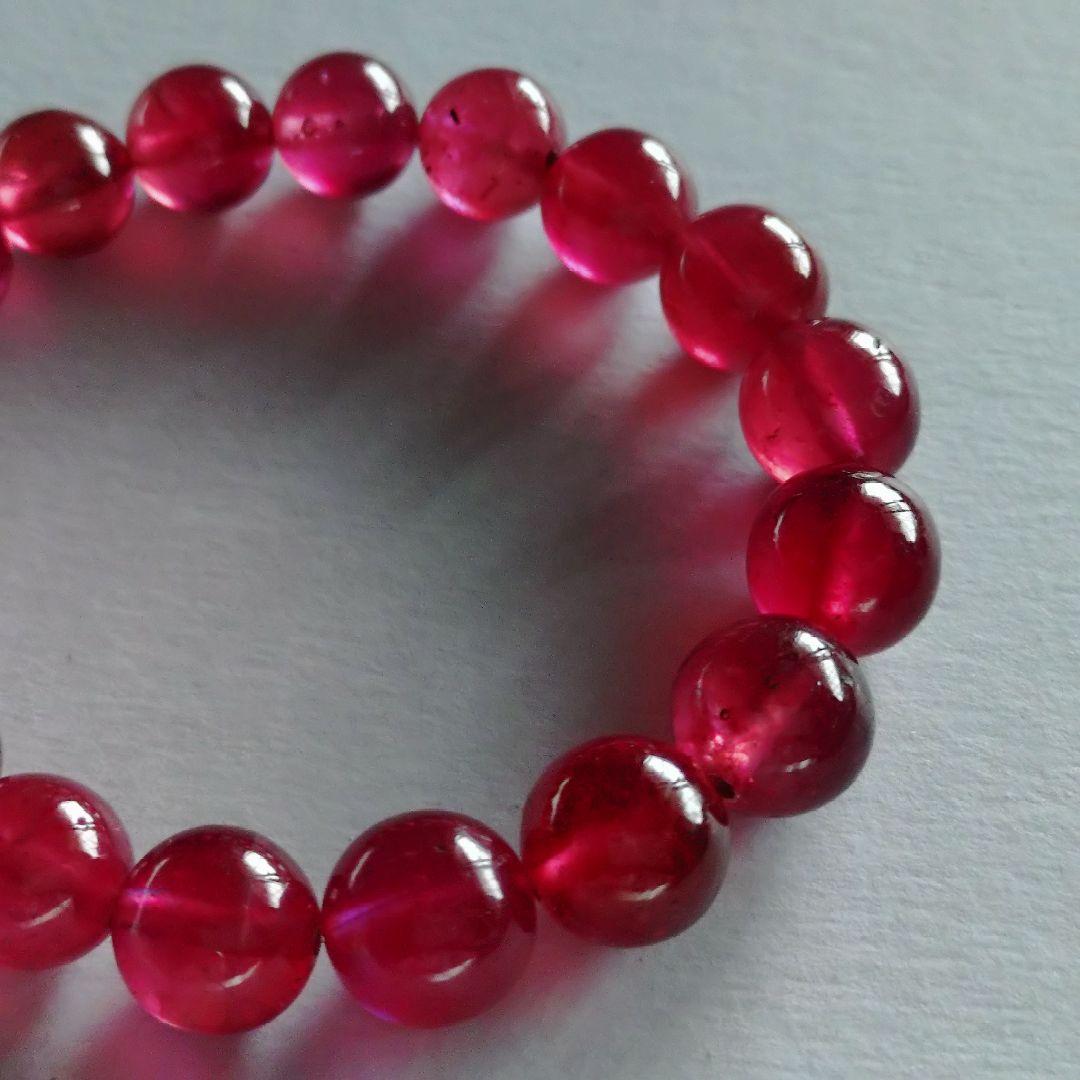 ルビー ブレスレット☆鑑別書付☆天然石 コランダム