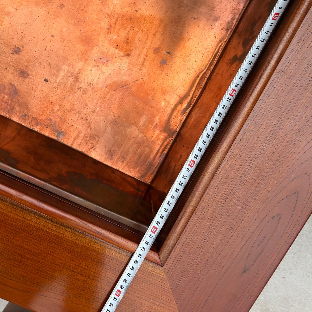 最高級　囲炉裏テーブル　昭和レトロ 火鉢 古民家家具　希少 引き出し 木製　組木