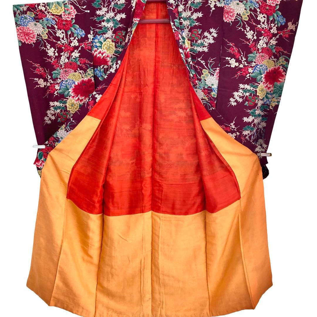 アンティーク 7歳 女の子 子供着物 七五三 アンティーク着物 NO4