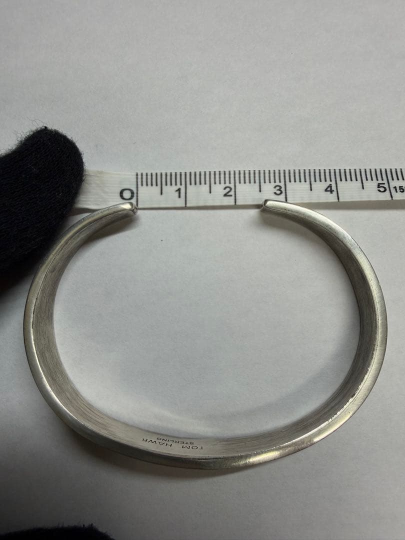 k*o様 TOM HAWK シルバー ブラック 2ライン　ストライプ バングル