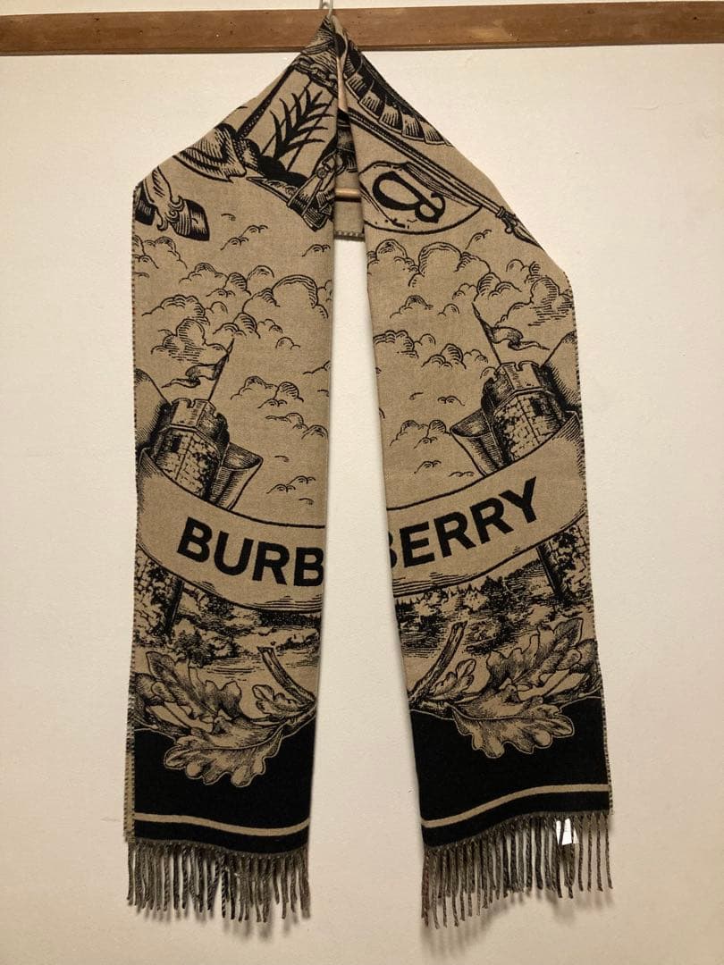 BURBERRYリバーシブルスカーフ カシミヤ マフラー