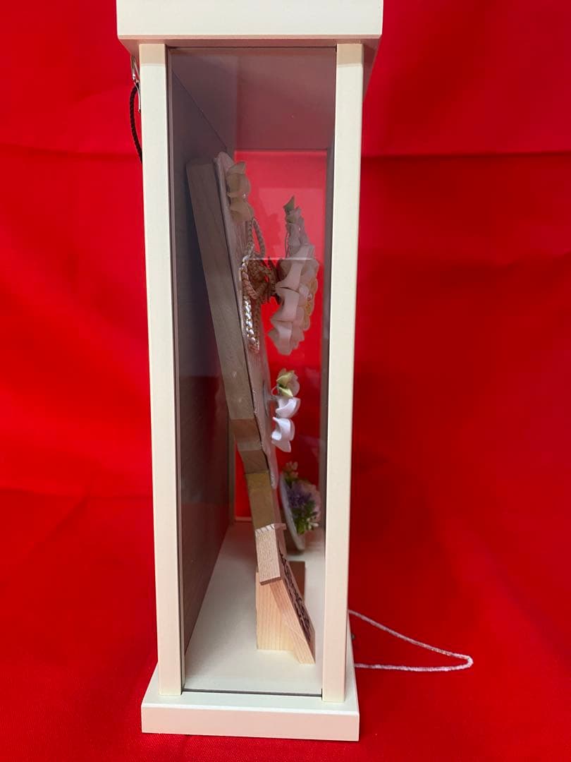 東京久月　つまみ細工額入　羽子板・壁掛け・間口約２４×奥行約１１×高さ約３３㎝