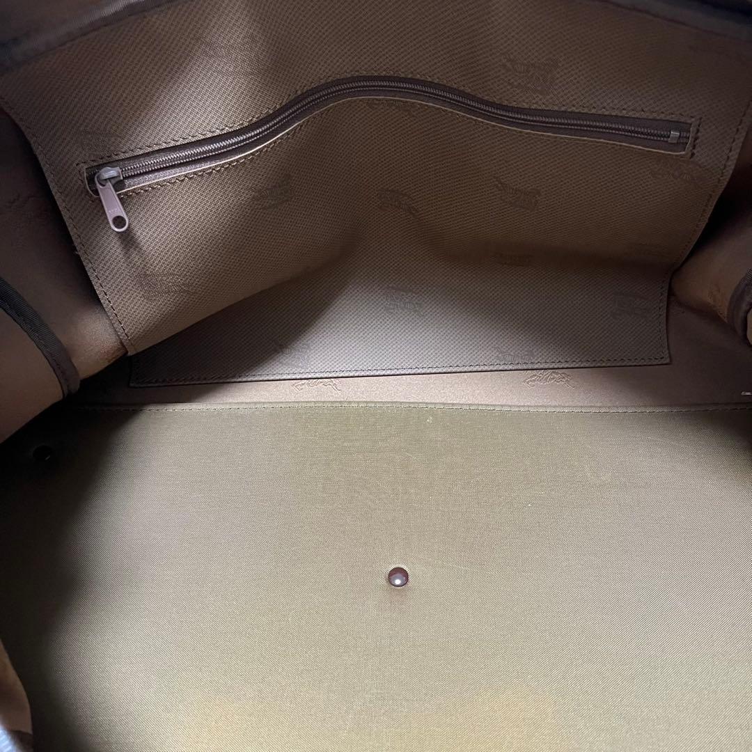 【美品】バーバリー　ボストンバッグ　月桂樹　ノバチェック　シャドーホース