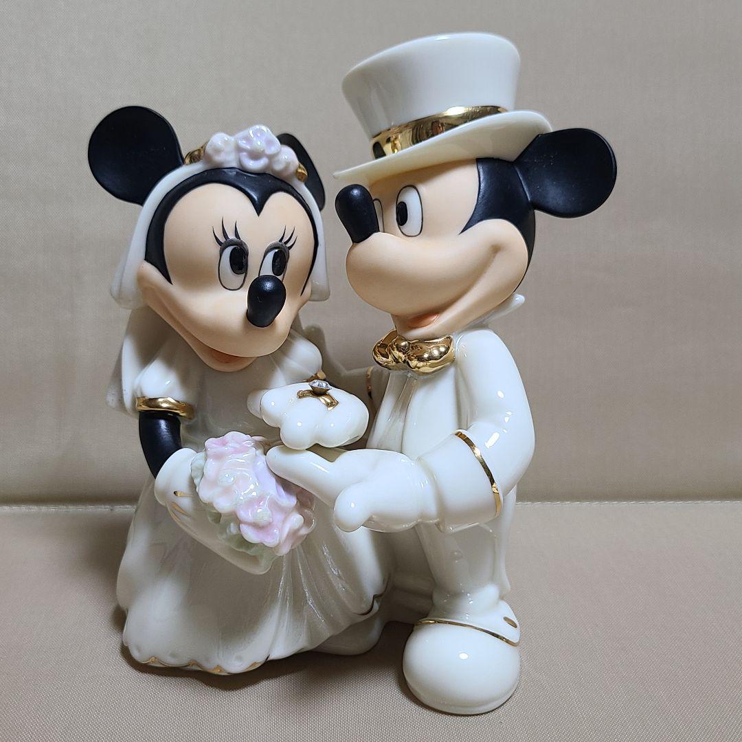 インテリア LENOX Disney ミッキー&ミニーの夢のウェディング 陶器製