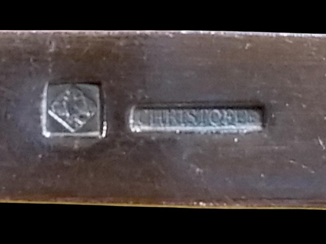 ⭐廃番品⭐クリストフル リュバン ナイフレスト 2本 リボン 箸置き シルバー