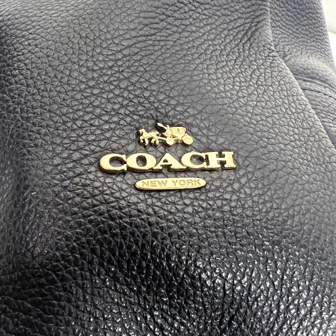 保存袋付！coach リュック375812ターンロック革レザーネイビーmi092