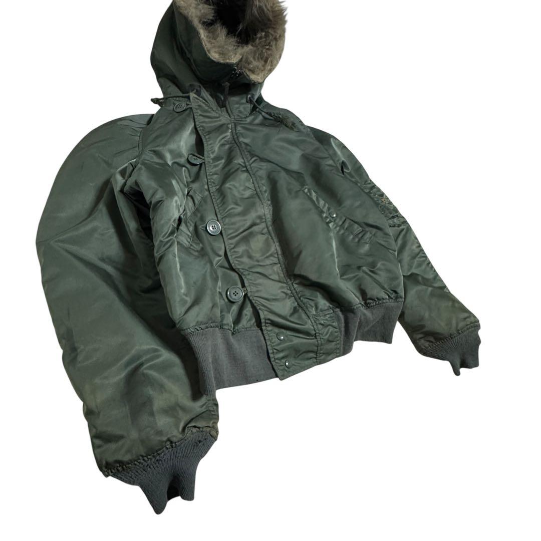 90s Alpha アルファ N-2B フライトジャケット 短丈 USA製 L