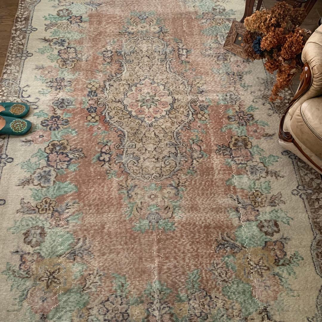 特大　超超大判　292✖️171テラコッタブラウン　トルコヴィンテージラグ