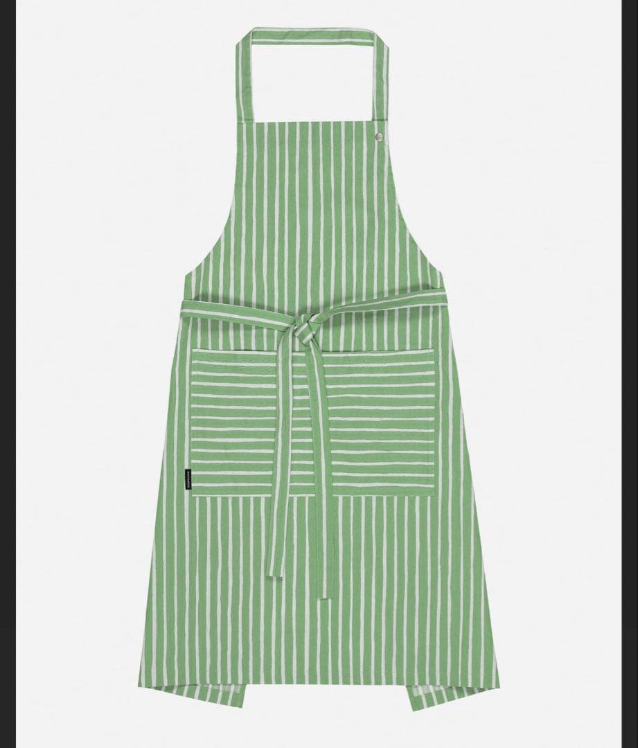 新品タグ付き　marimekkoマリメッコ　ピッコロ　エプロン　グリーン