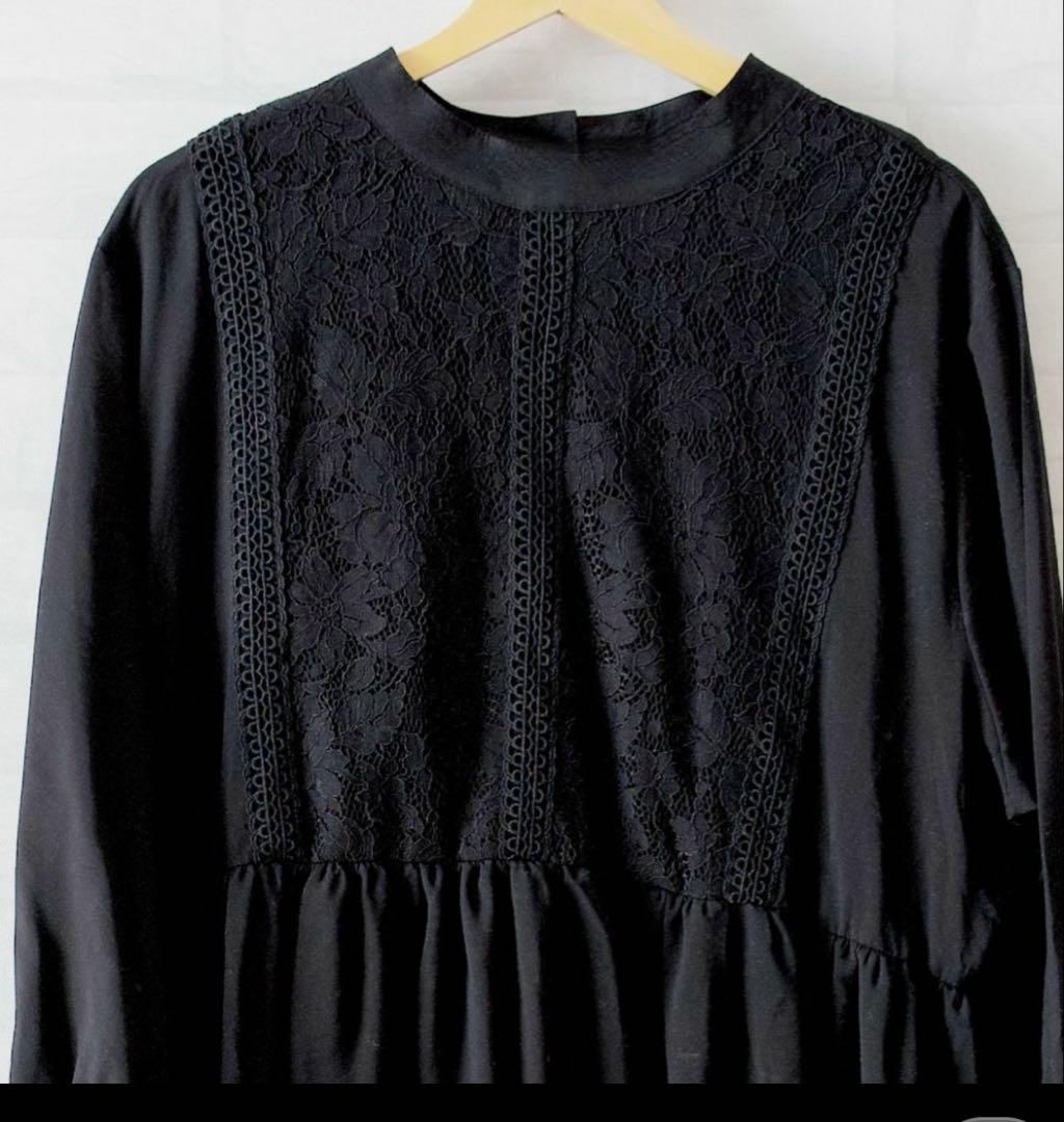 新品‼️もりのがっこう　黒ワンピ　フリーサイズ