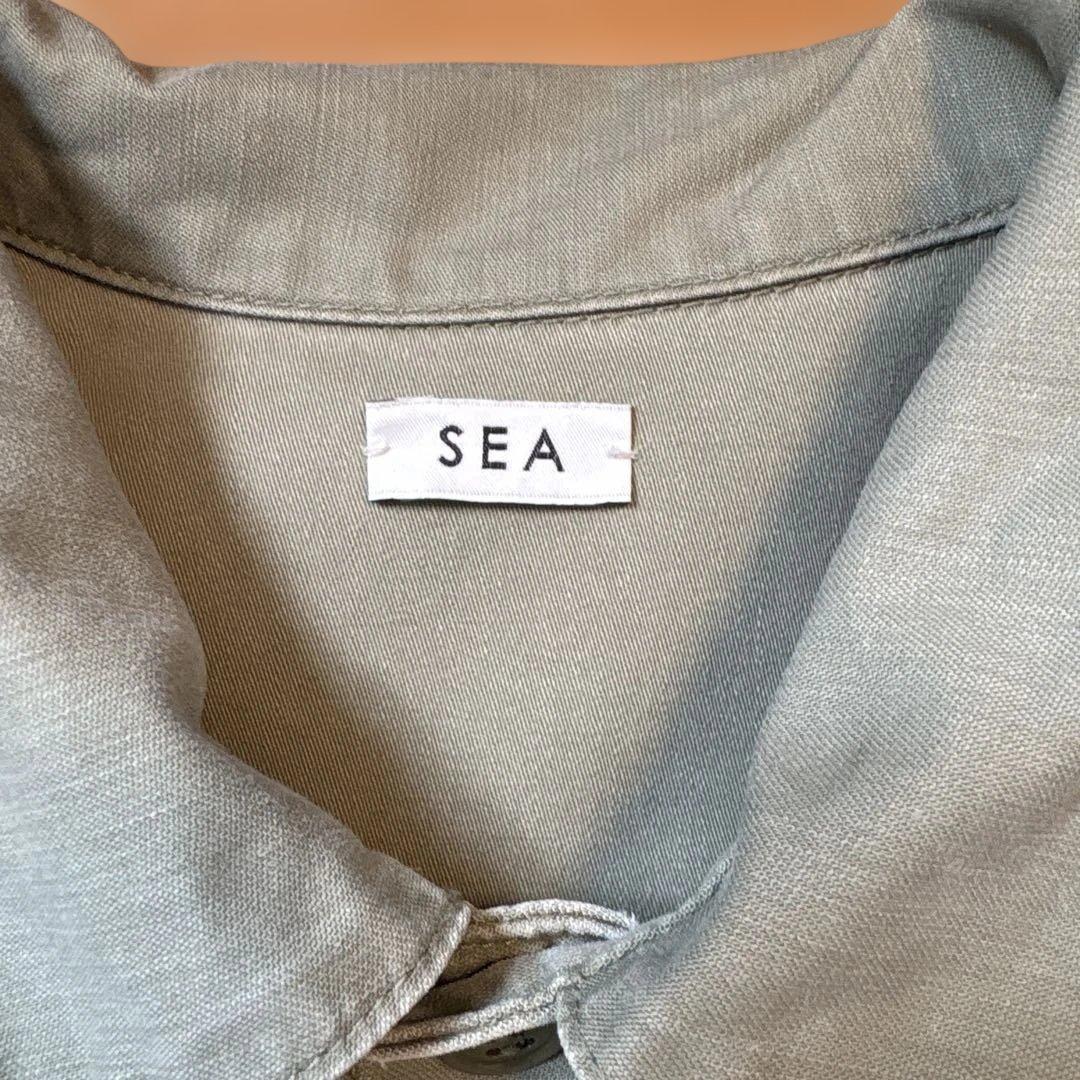 未使用　SEA ミリタリーオーバーシャツ　カーキ
