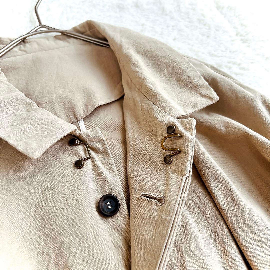 【suzuki takayuki】比翼仕立ステンカラーコート　ベージュ【日本製】