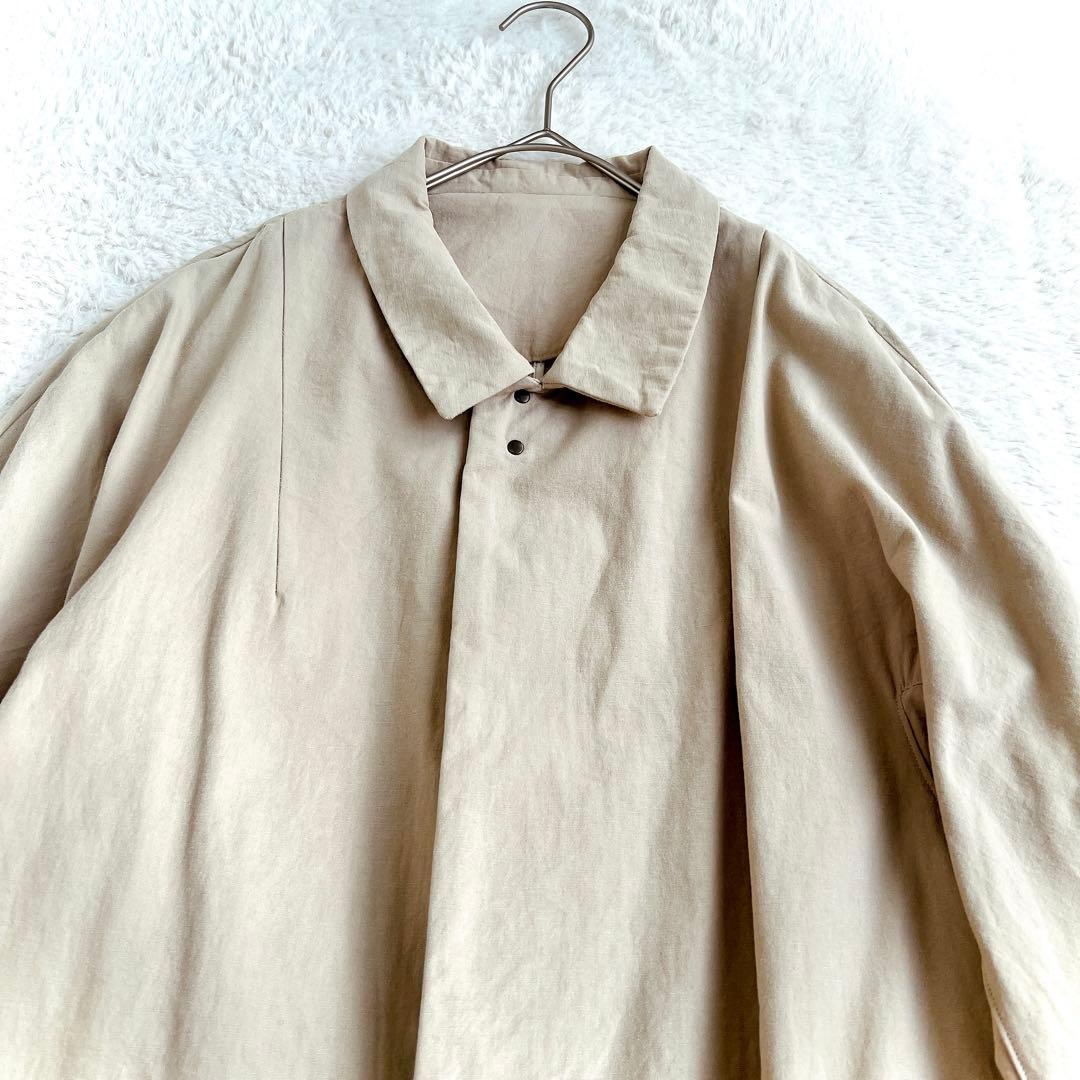 【suzuki takayuki】比翼仕立ステンカラーコート　ベージュ【日本製】