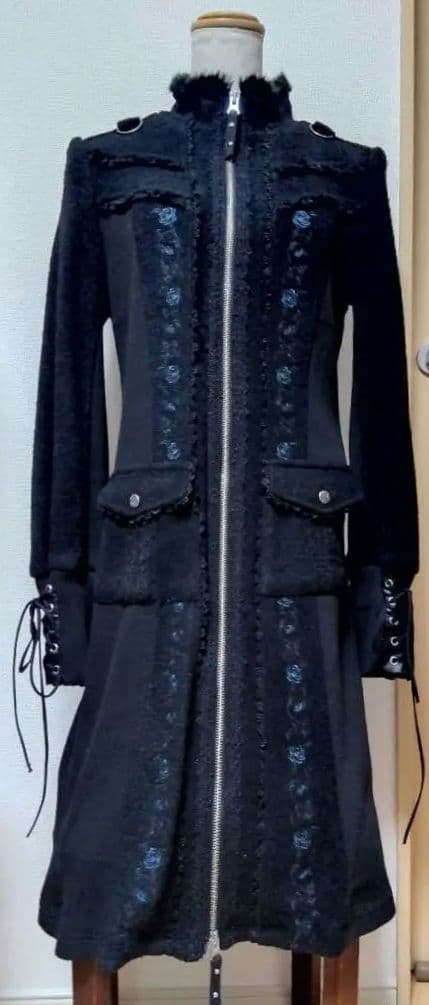 オッズオン OZZ ONESTE オネスト 薔薇 編み上げ ロング コート