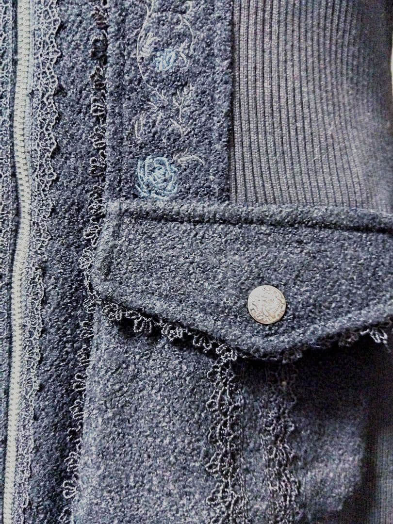 オッズオン OZZ ONESTE オネスト 薔薇 編み上げ ロング コート