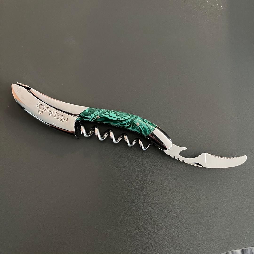 ［美品］ラギオール・アン・オブラック マラカイト ソムリエナイフ