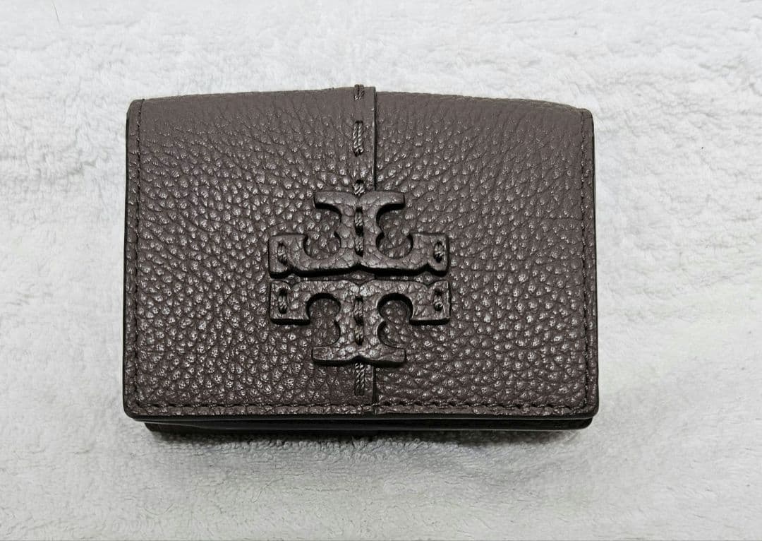 【15】【美品】TORY BURCH 三つ折り財布 グレー
