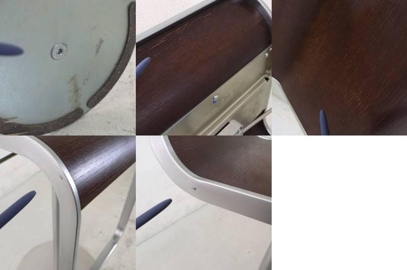 はなこ様6の1ラパルマ レム ハイスツール オーク突板 ブラウン 昇降回転8