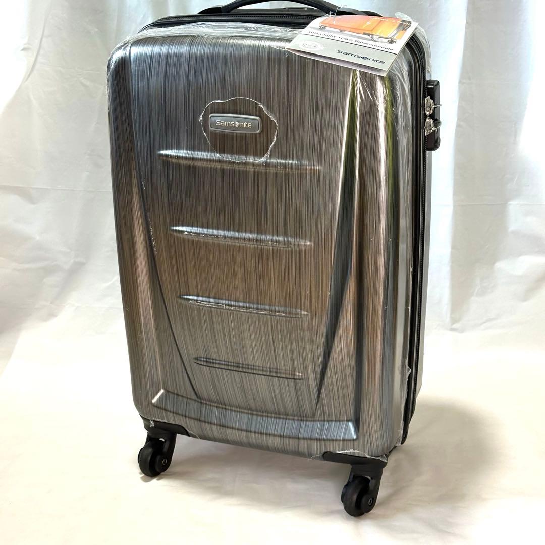 Samsonite スーツケース 20インチ TSAロック チャコール シルバー