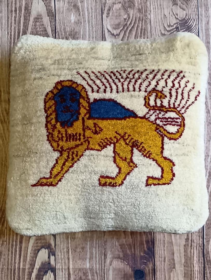 ギャッベ　クッション　ペルシャ絨毯　イラン　手織り(13)