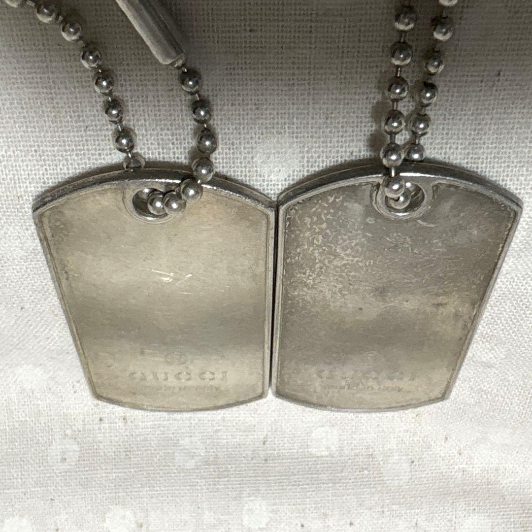 GUCCI ドッグタグ ネックレス シルバー925