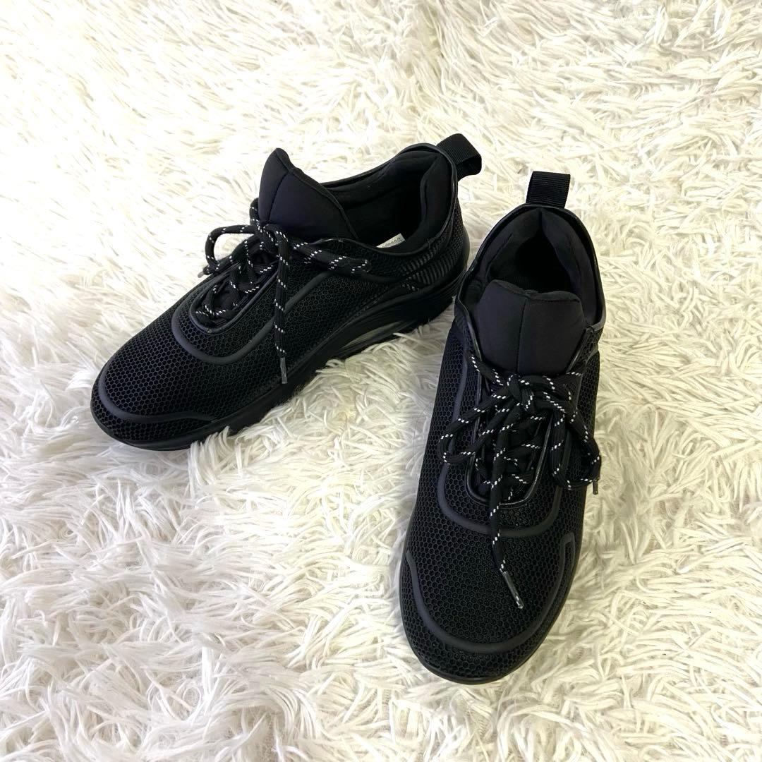 美品✨BEAXIS ビーアクシス スニーカー スリムコア ブラック 今村式 M