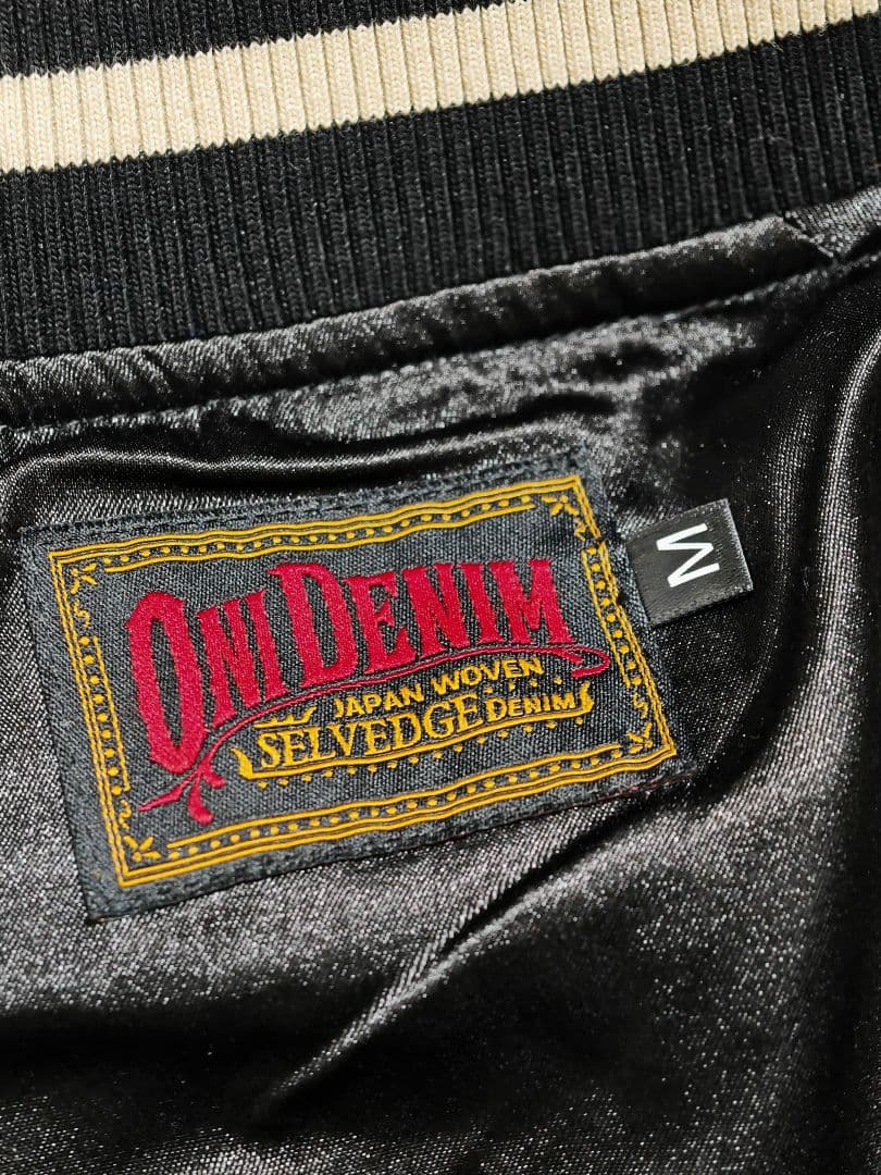 Oni Denim 美品 日本限定 スカジャン vintage サテン 狼桜