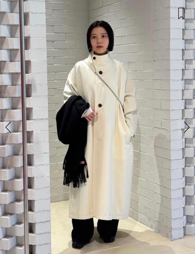 CABaN ウールギャバジン スタンドカラー コート