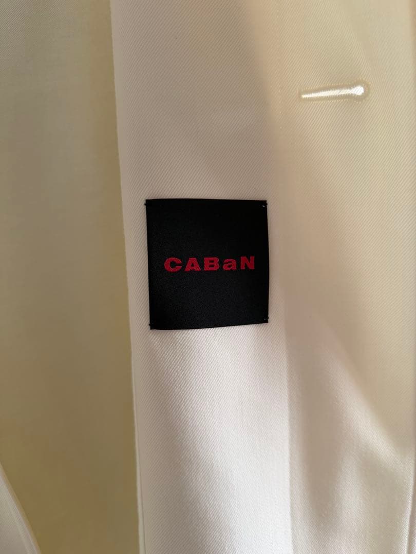 CABaN ウールギャバジン スタンドカラー コート