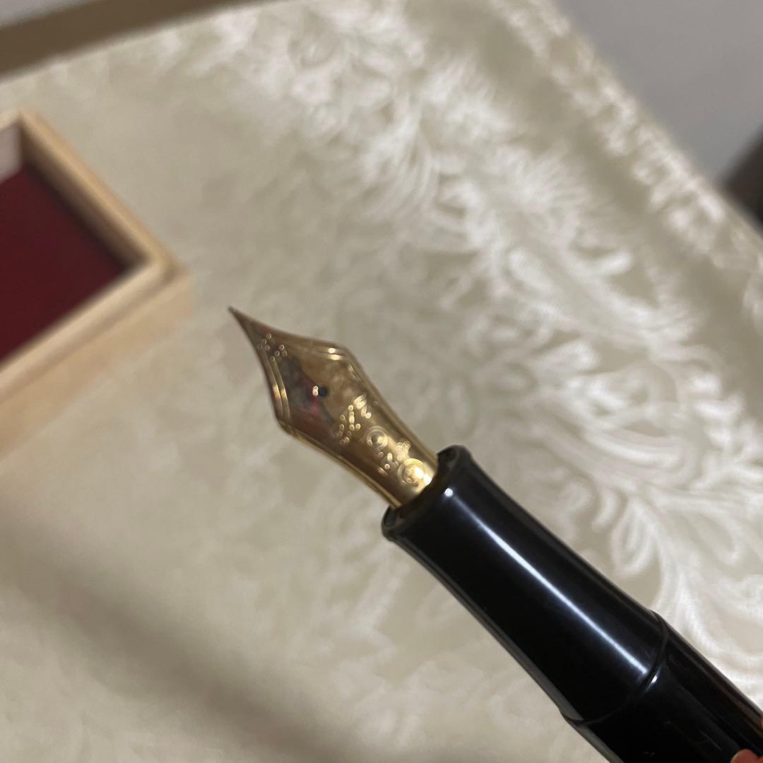 プラチナ万年筆 #3776 蒔絵　牡丹　14K 細 名入