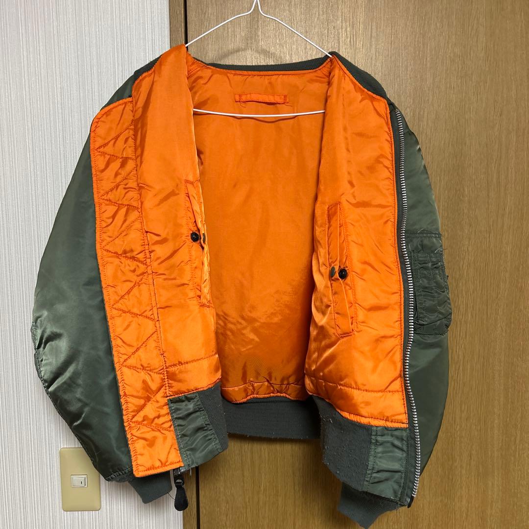 【90s USA製】ALPHA MA-1フライトジャケット Mサイズ 3本線タグ