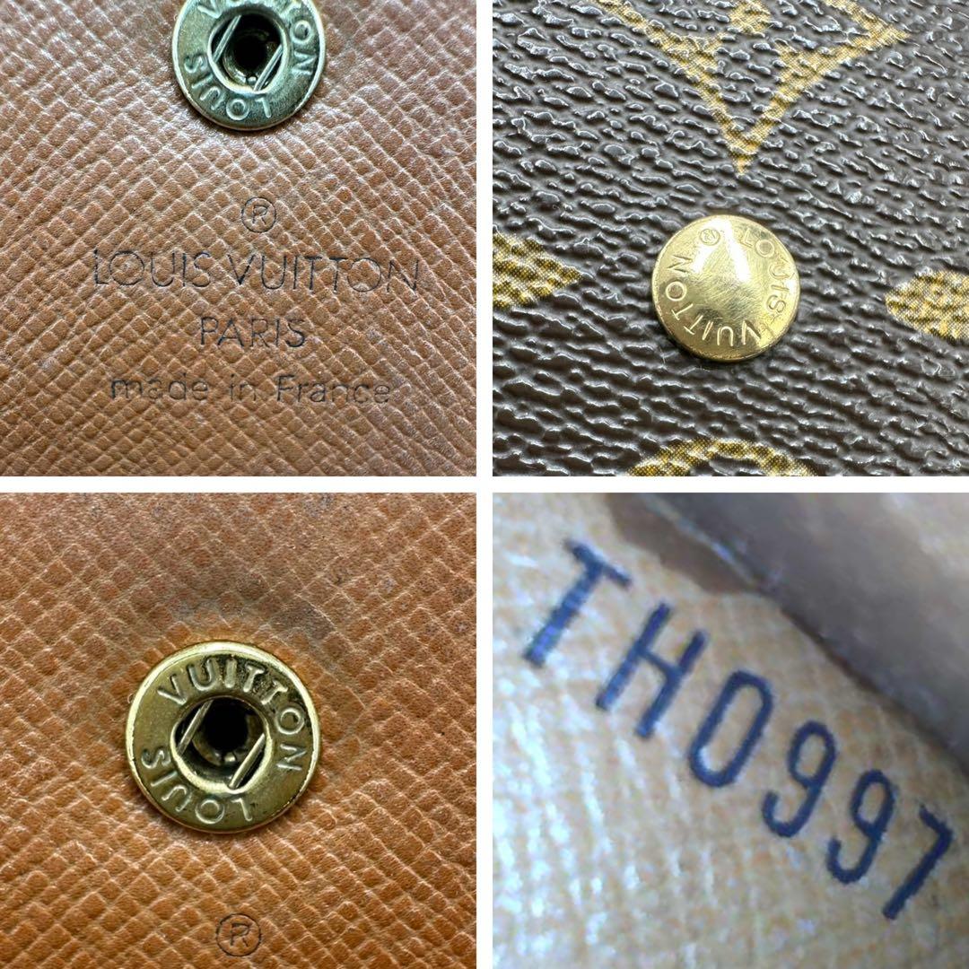 【美品】ルイヴィトン 三つ折り財布 インターナショナル モノグラムTH0997