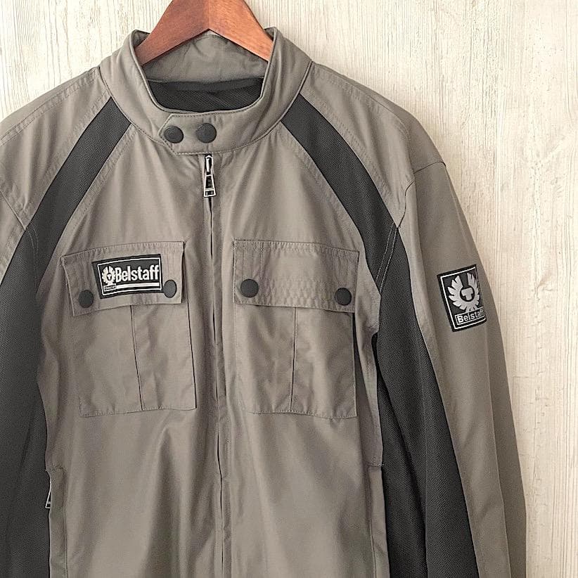 試着のみ美品　Belstaffメッシュ切替ライダーズXL　5点パッド付