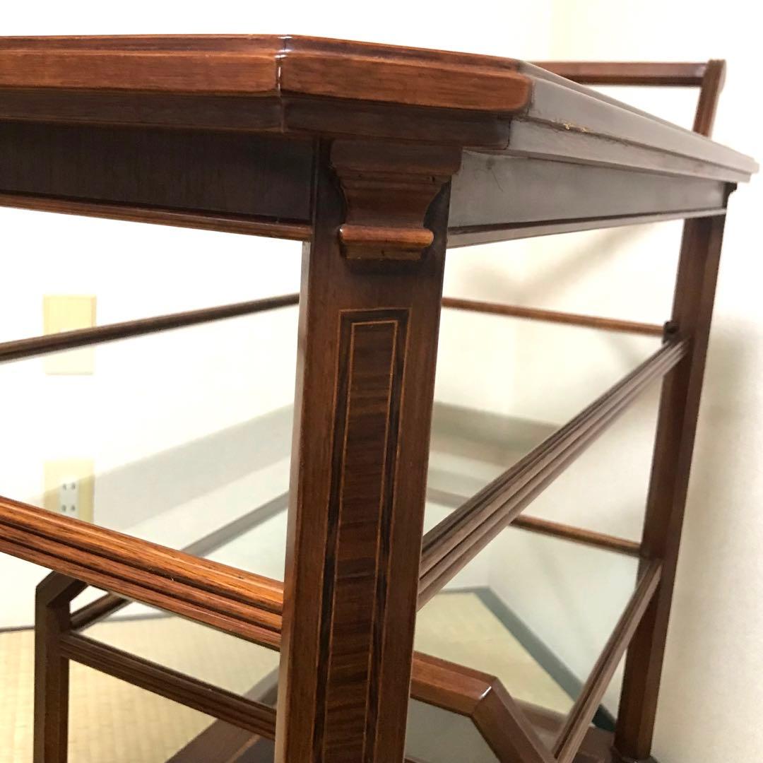 上品な 高級 キッチンワゴン 木製 アンティーク ビンテージ レストラン カフェ