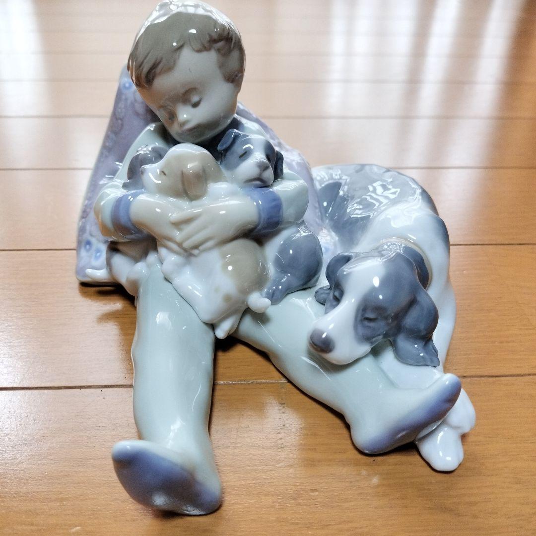 LLADROリヤドロ【美品】 みんなおねんね1535 少年と犬