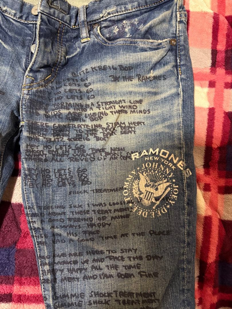 HYSTERIC GLAMOUR RAMONES スキニーデニム ヒス