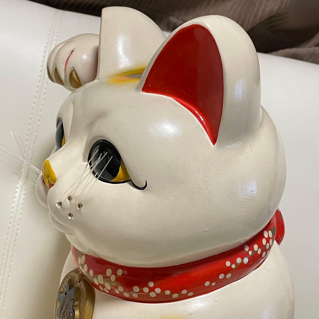 招き猫 超特大 超大型42cm 縁起物 置物 陶器製 福寿 招福 貯金箱