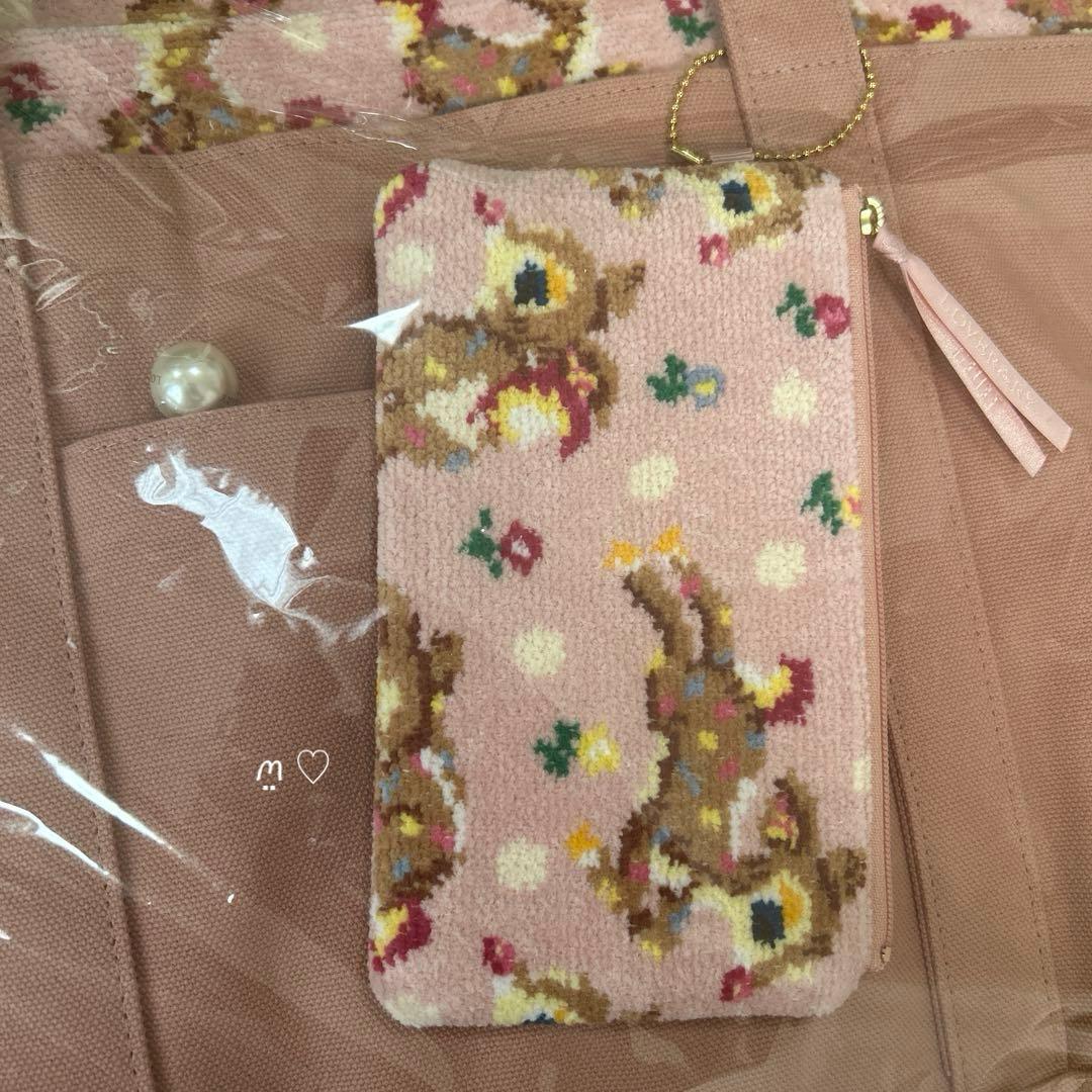 新品　フェイラー　ツンツンバンビーノドットマザーズバッグ　ポーチ付トート　ピンク