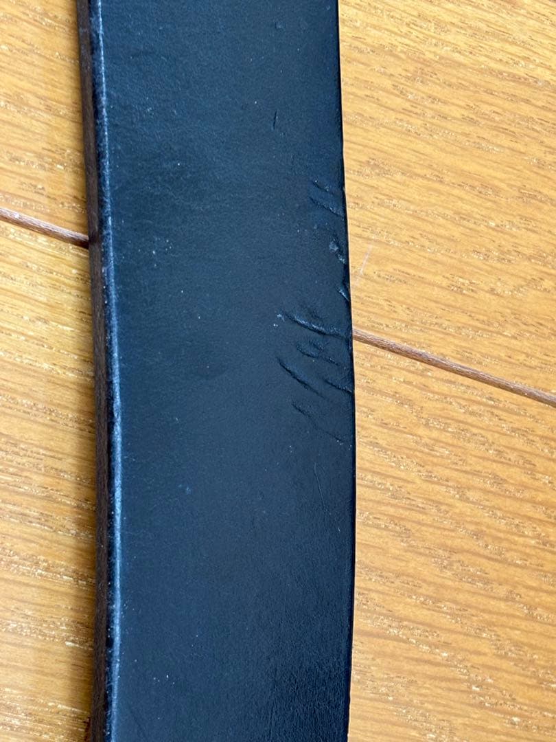 サムライジーンズ　本革極厚　ヘビィーカーブベルド黒 サイズ36