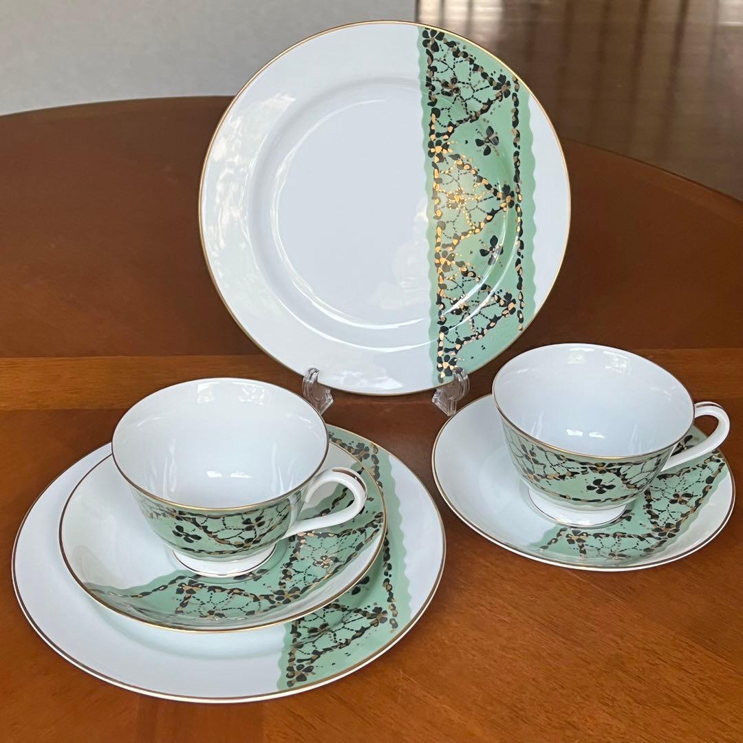 【希少品】ビンテージノリタケ★更紗★トリオ　ペア