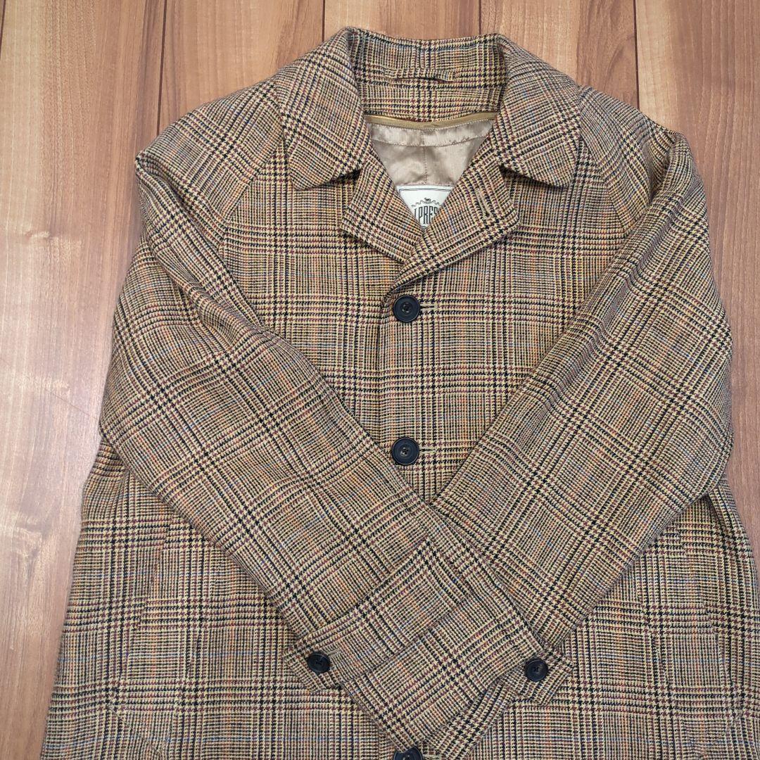 【J.PRESS 】ツイード カントリーチェック バルカラーコート