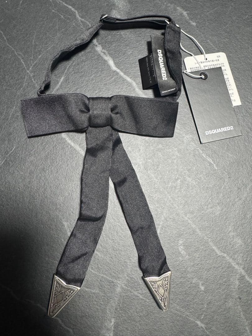 【本日限定価格】DSQUARED2 リボンボロタイ シルク100% イタリア製