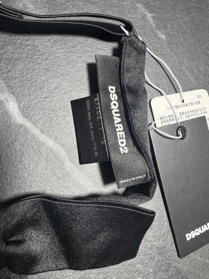 【本日限定価格】DSQUARED2 リボンボロタイ シルク100% イタリア製