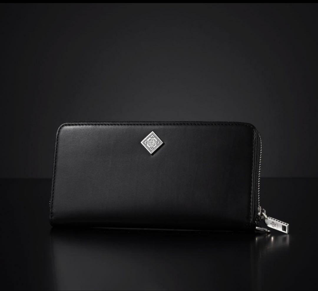 【未使用】ELITL LEATHER ROUND ZIP 長財布 ダイヤ 牛革