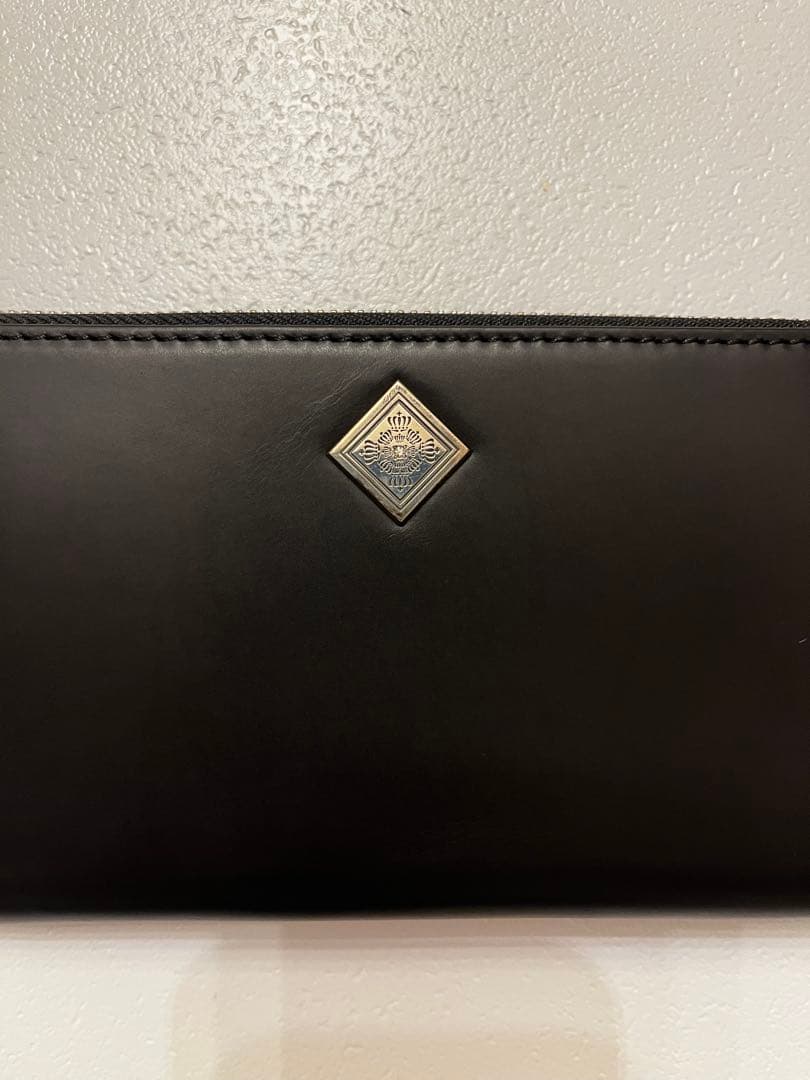 【未使用】ELITL LEATHER ROUND ZIP 長財布 ダイヤ 牛革