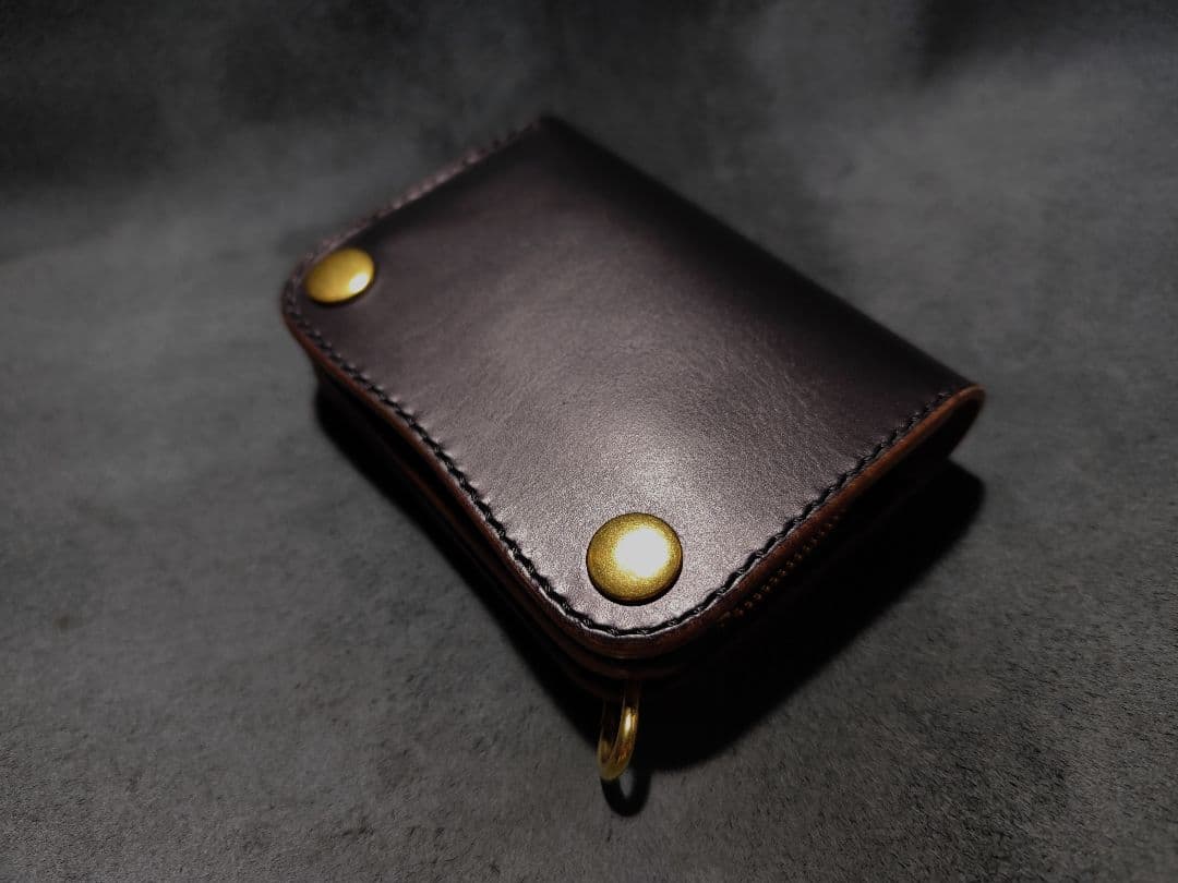 HORWEENクロムエクセル ショートトラッカーウォレット　ブラック　⑭