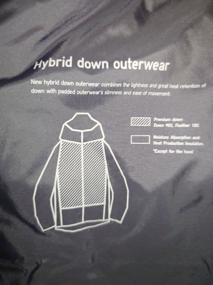 ユニクロ　ハイブリッドダウンパーカー　Lサイズ　ブラック
