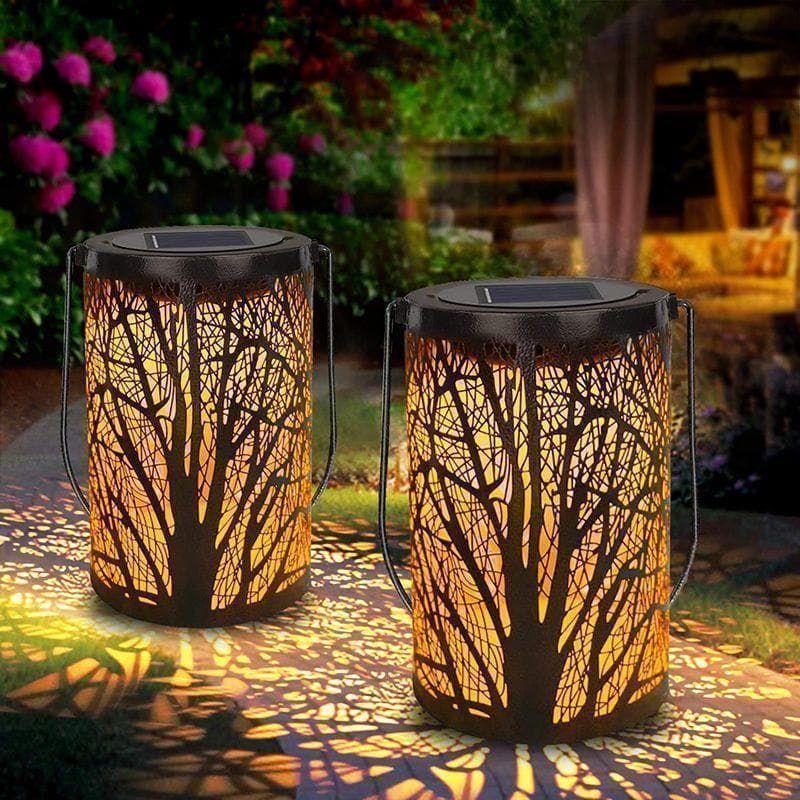 ガーデンライト LEDソーラーライト 庭 夜間自動点灯 ランタン ８つ 防犯