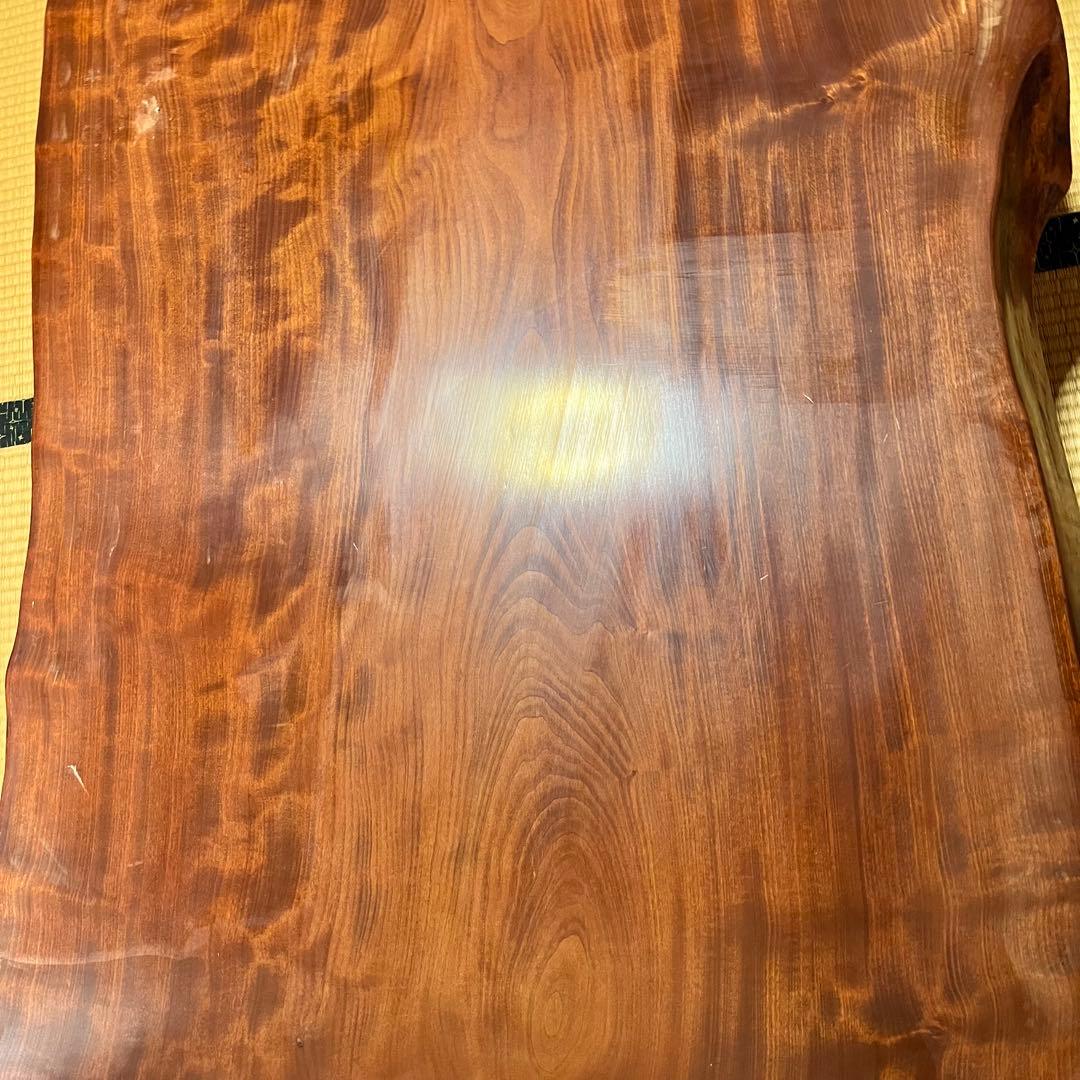 9/30まで！ 配送 設置費込み！ 天然木一枚板　座卓　ガラストップあり